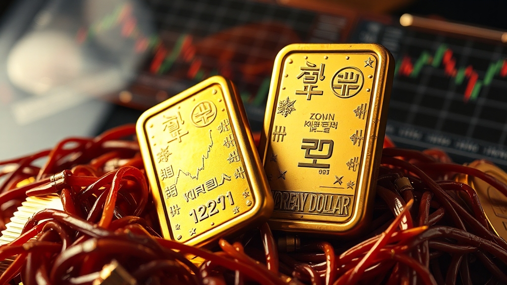 국내 금값 변동 요인 분석 (realistic 스타일)