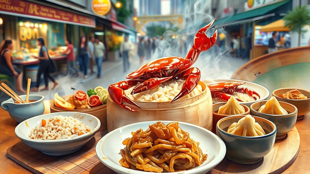 KL 대표 음식 일러스트