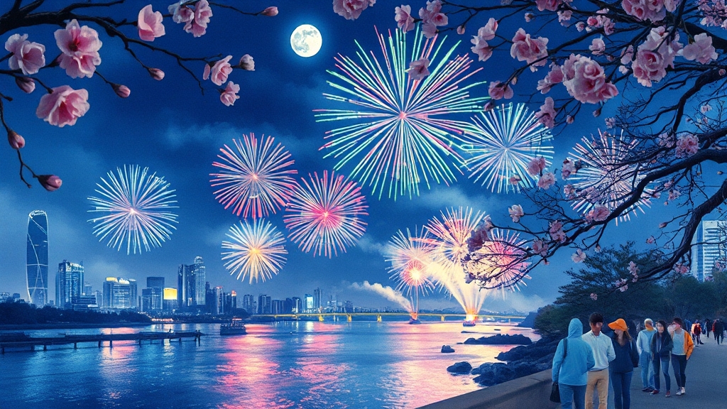 2025 불꽃축제 기본 정보 (watercolor 스타일)