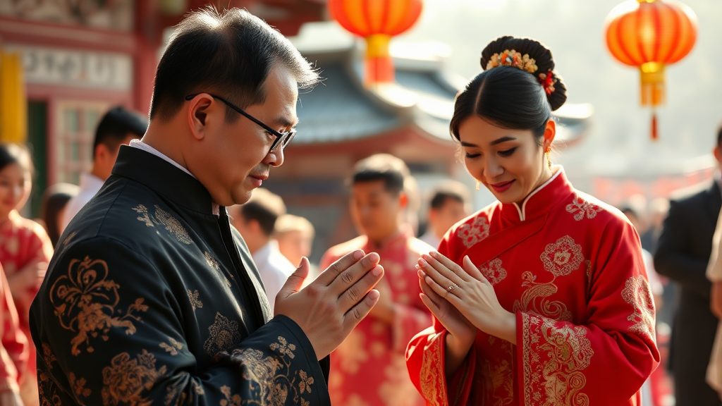 설날, 올바른 세배 자세와 예절 배우기 (realistic 스타일)