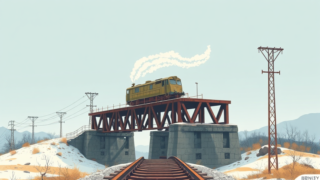 역사의 숨결을 따라 걷는 길: 수인선 폐철교의 역사 (illustration 스타일)