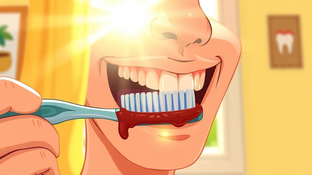 아침 잇몸 출혈, 왜? (cartoon 스타일)