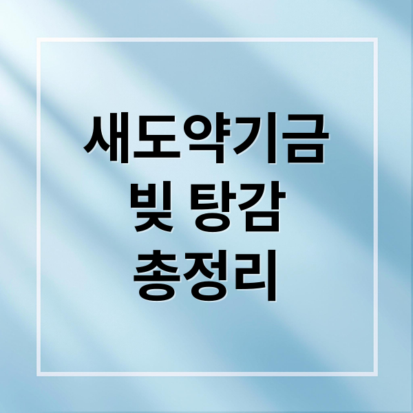 새도약기금
빚 탕감
총정리 (새도약기금 신청)