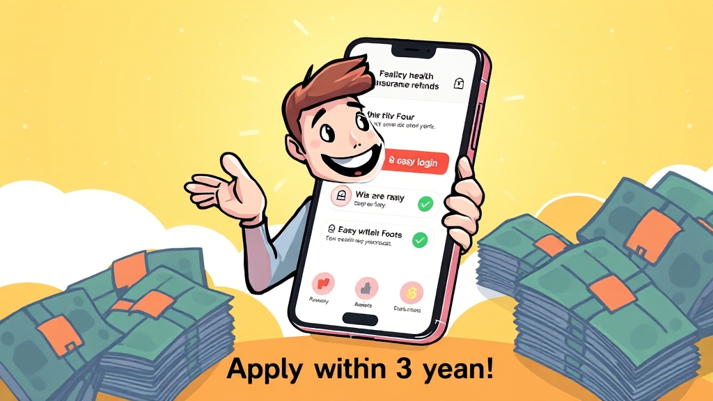 온라인 환급금 조회, 따라 해 보세요! (cartoon 스타일)