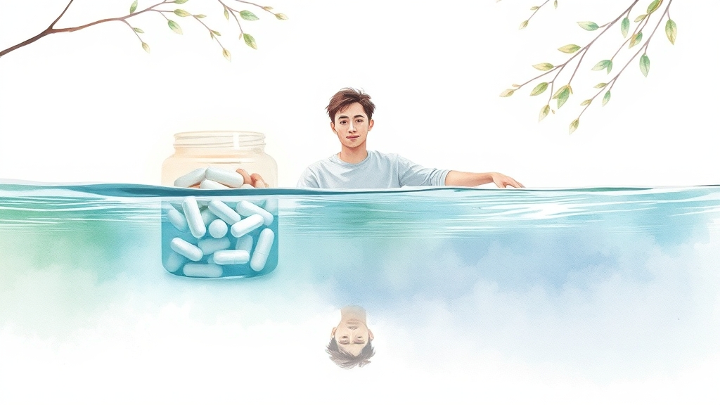 항생제 효과, 높이는 방법은? (watercolor 스타일)