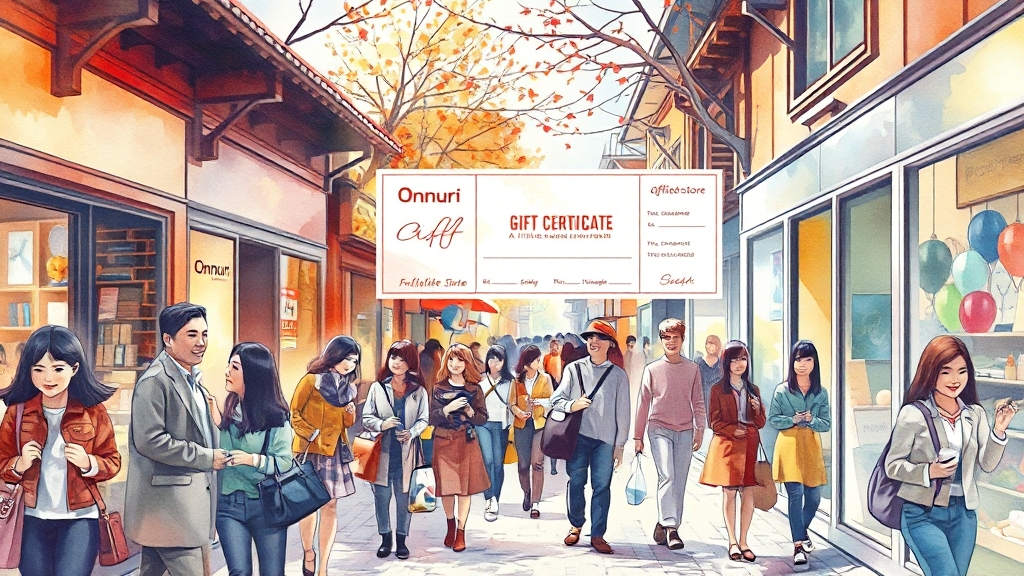 온누리상품권 사용처 (watercolor 스타일)