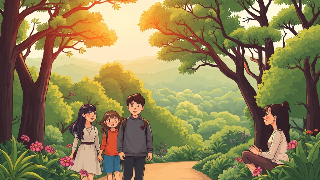 안양수목원, 힐링 명소 (cartoon 스타일)