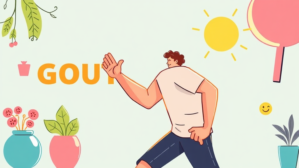 통풍, 관리하면 극복 가능해요! (illustration 스타일)