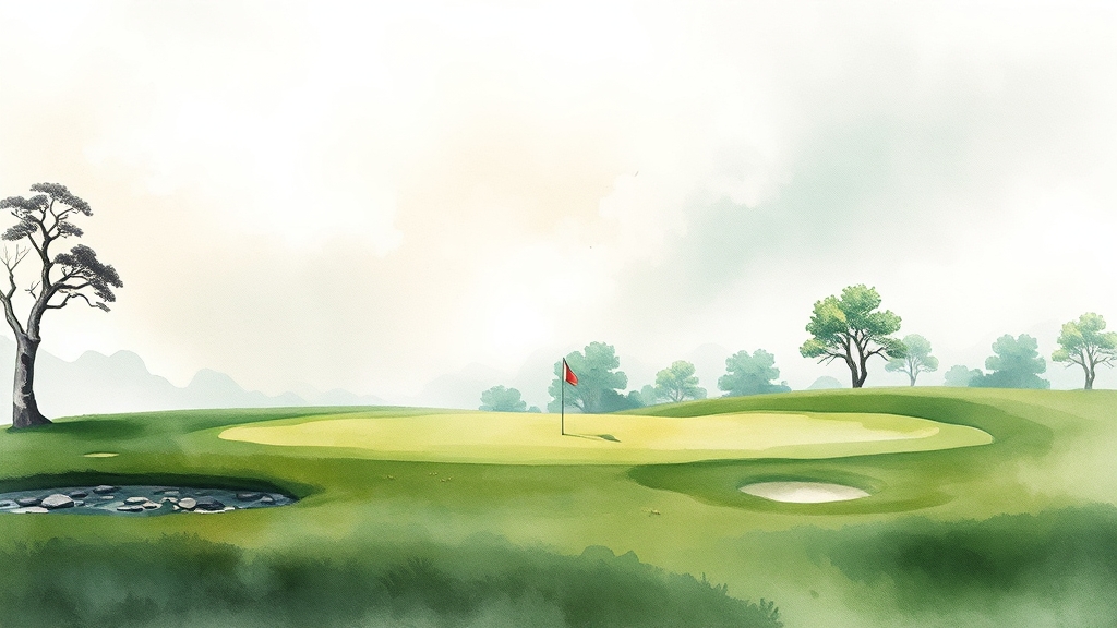 사양도CC 코스: 특징 및 공략법 (watercolor 스타일)