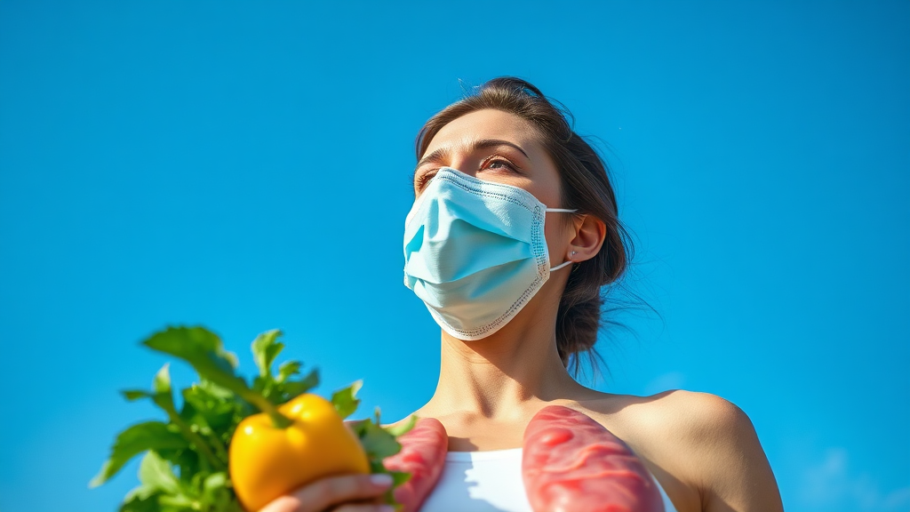 폐 건강을 위한 생활 습관 (realistic 스타일)