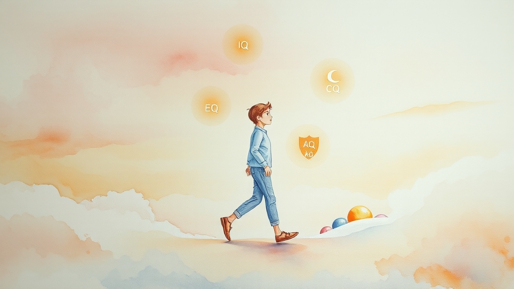 IQ에 대한 오해와 진실! (watercolor 스타일)