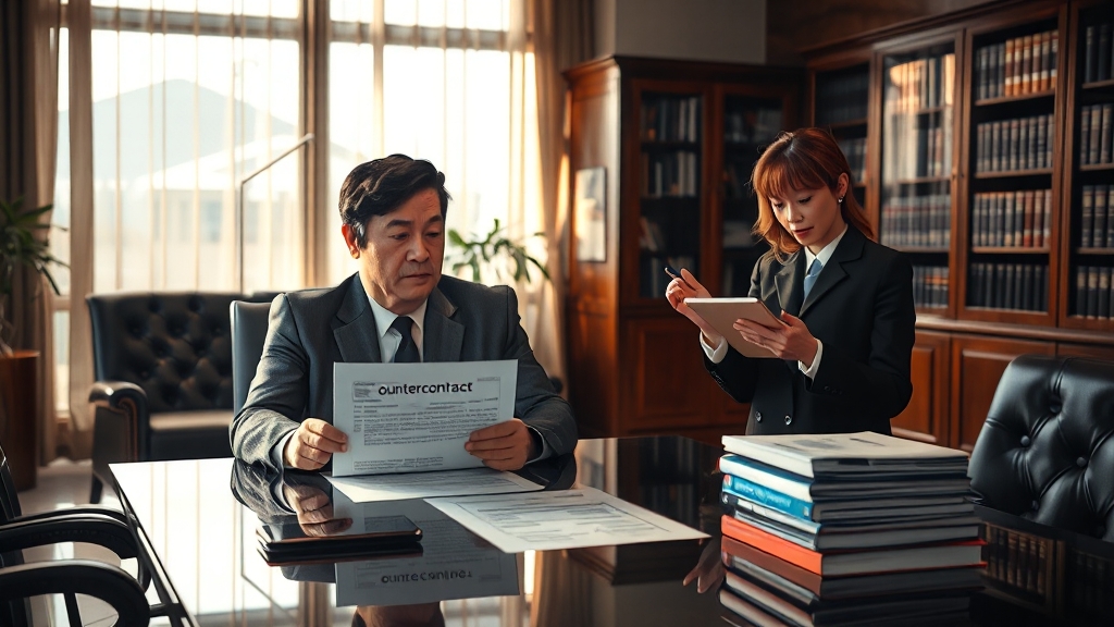 중도 해지 관련 분쟁 해결 (realistic 스타일)