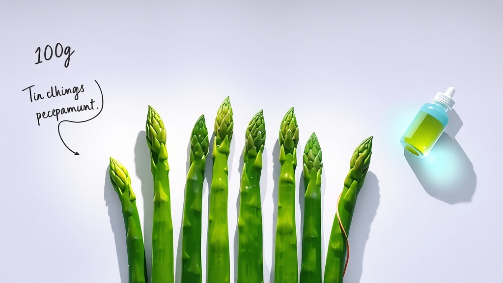 아스파라거스 부작용 및 주의사항 (illustration 스타일)