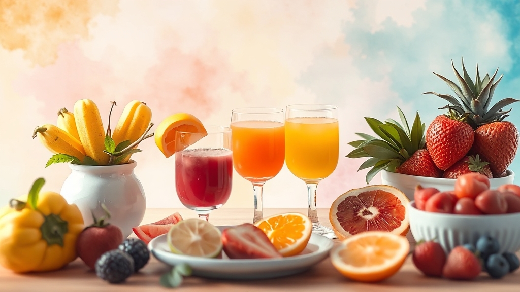 H410 활용 주스 레시피 (watercolor 스타일)