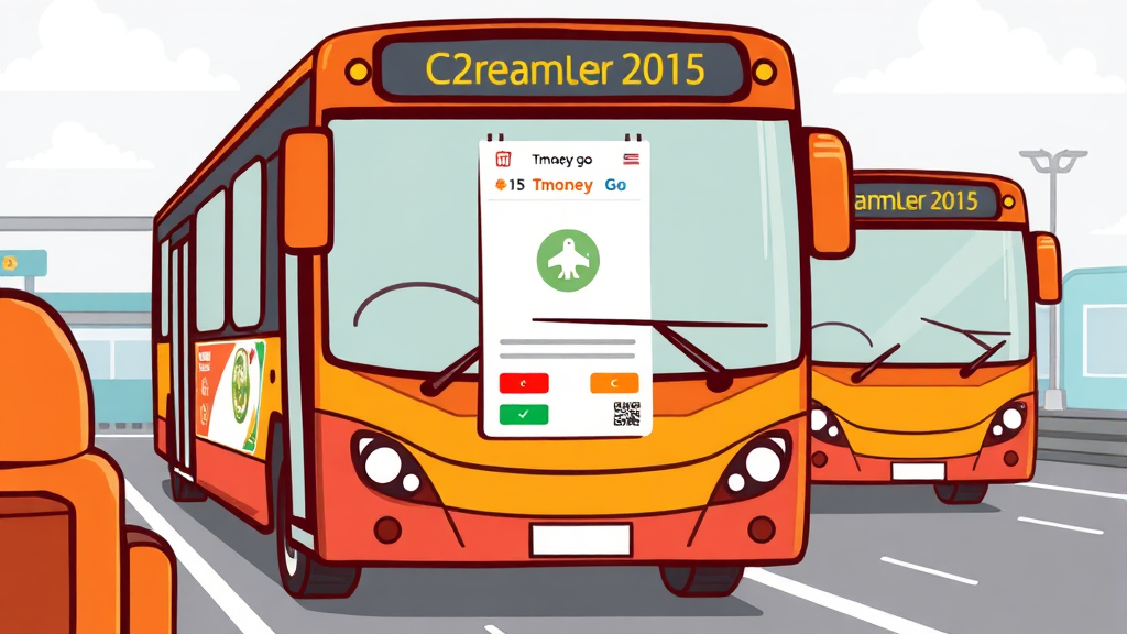 공항버스 예매 방법 (cartoon 스타일)