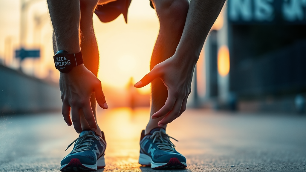 무릎 통증, 이렇게 대처하세요! (watercolor 스타일)