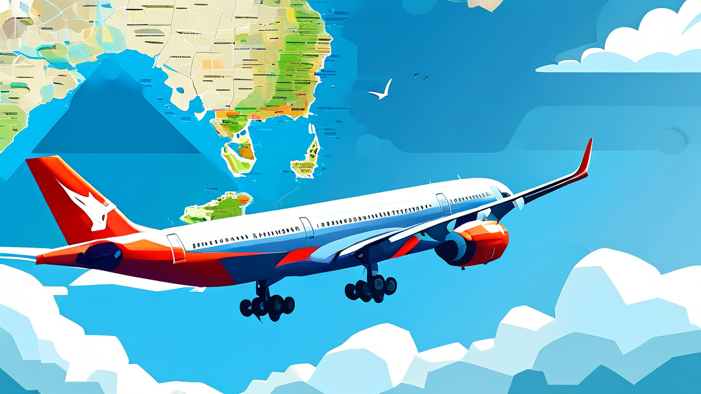 호주 항공권 특가 활용, 나만의 특별한 여행 계획 세우기 (illustration 스타일)