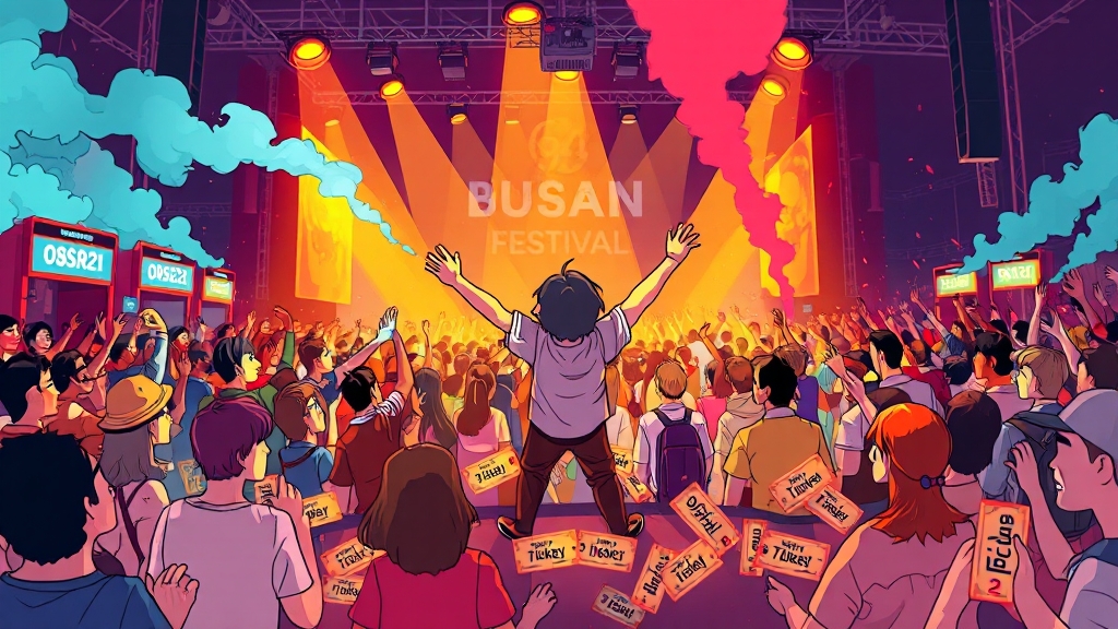 티켓 예매 및 정보 (cartoon 스타일)