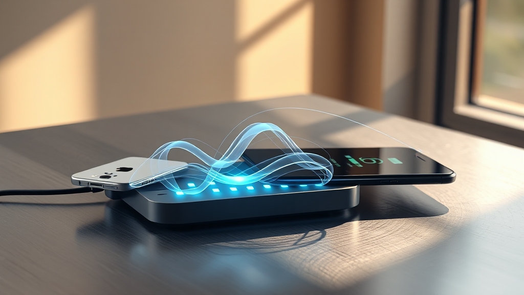 Qi2 충전기 선택 가이드: 아이폰 vs 갤럭시 (realistic 스타일)