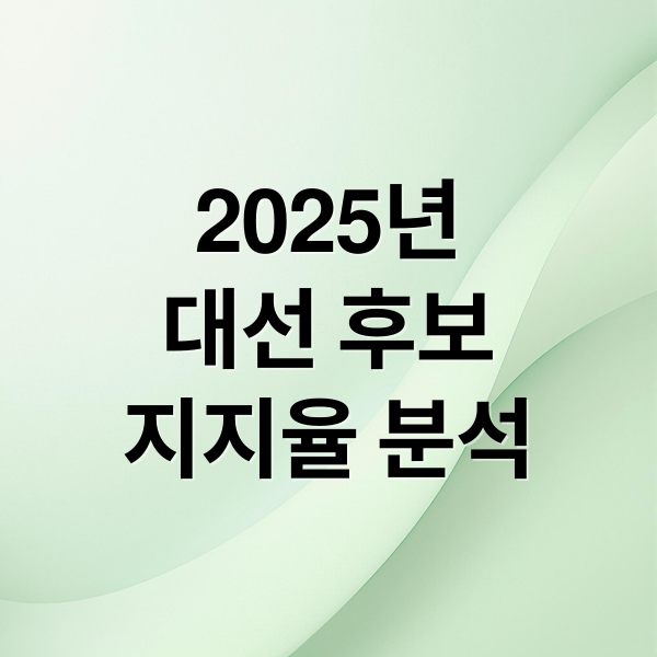 2025년
대선 후보
지지율 분석 (대선후보 지지율 분석)