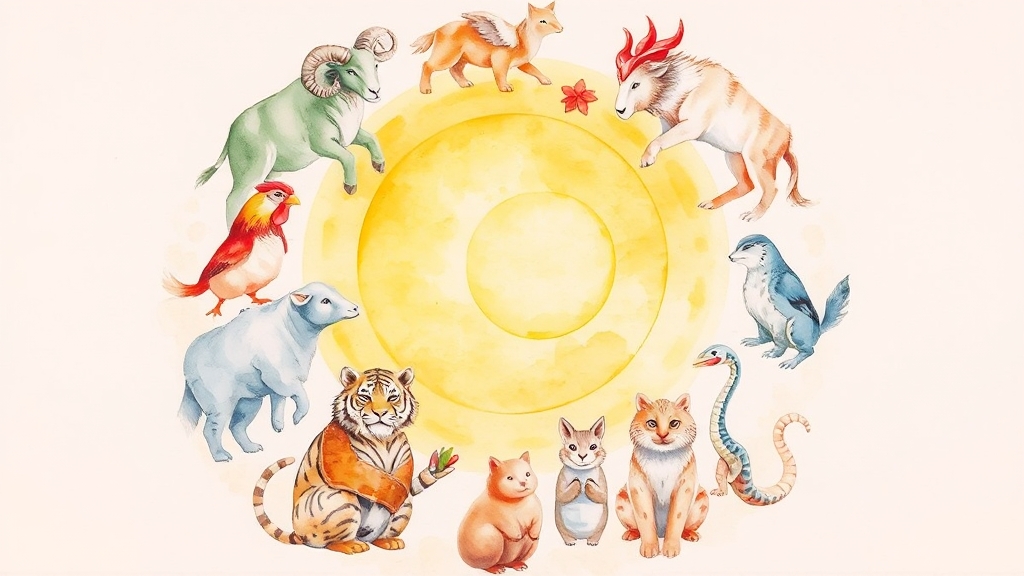 띠별 운세: 나의 오늘은 몇 점? (watercolor 스타일)