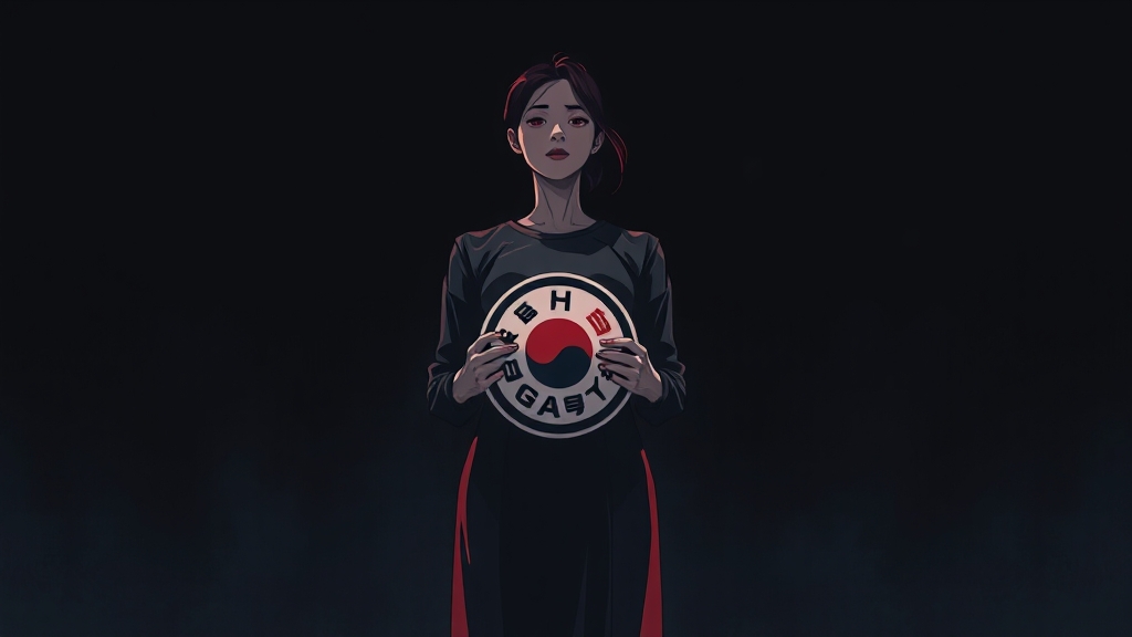 탈당 배경: 성비위 사건 (illustration 스타일)