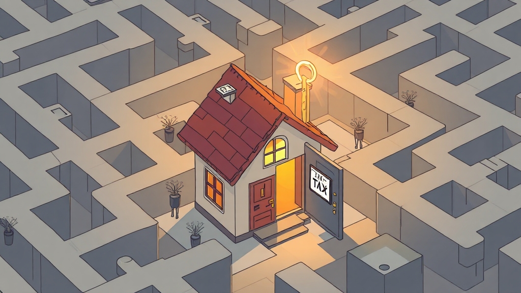 다주택자 세금 완화 전략 (illustration 스타일)