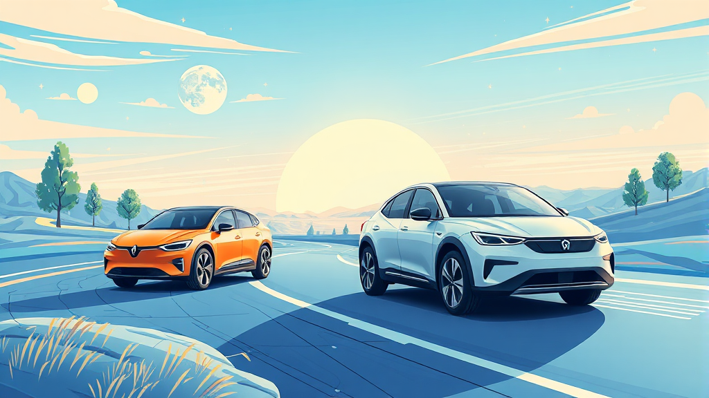 ESG 경영과 친환경 모빌리티의 만남 (illustration 스타일)