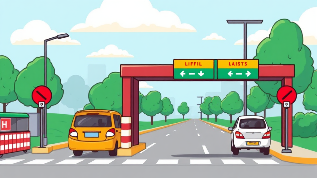 하이패스 감면 내역 확인 (cartoon 스타일)