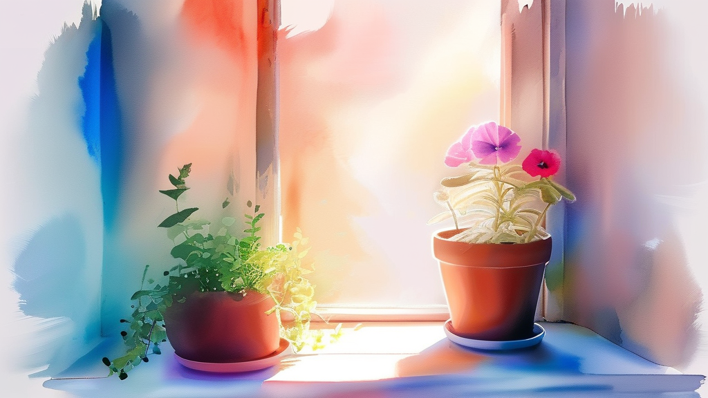 고물가 시대, 무지출 챌린지와 앱테크로 현명하게 살아남기 (watercolor 스타일)