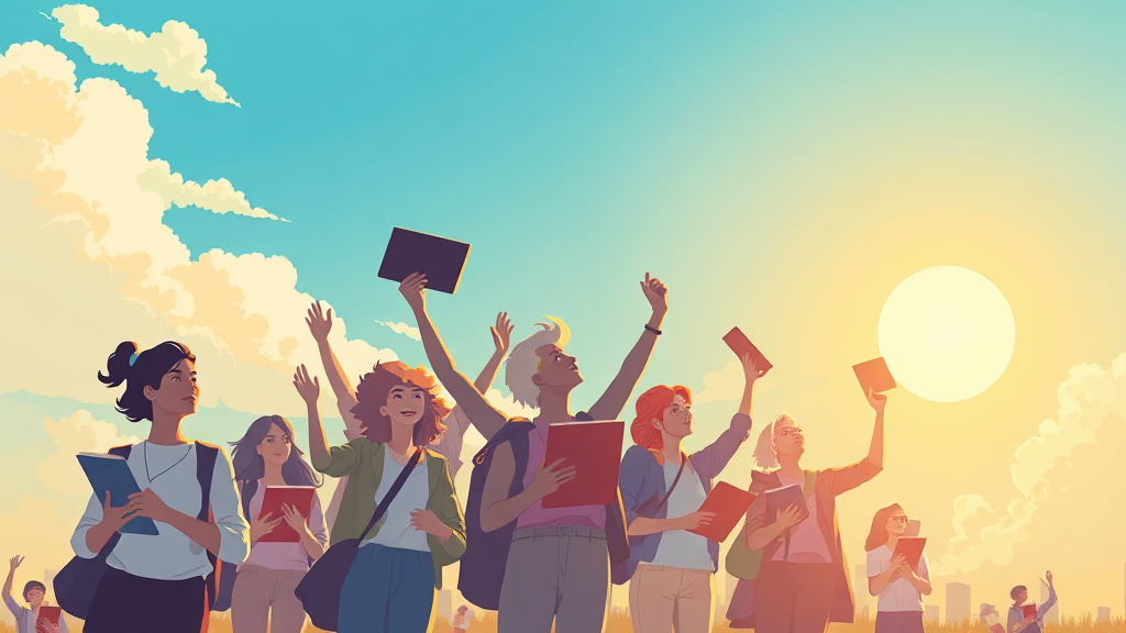 평생교육바우처, 든든한 지원금과 특별한 혜택 (illustration 스타일)