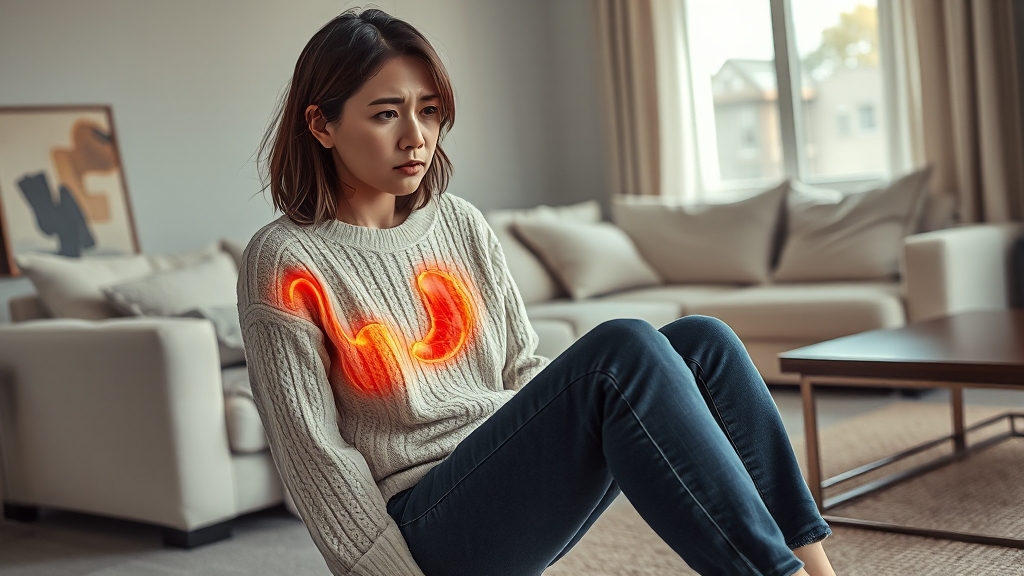 역류성 식도염이란? (realistic 스타일)