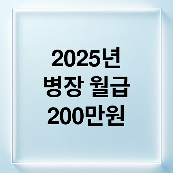 2025년
병장 월급
200만원 (병장 월급 실수령액)