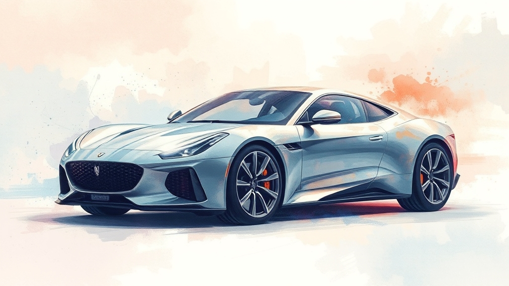 인공지능 자동차 활용 사례 (watercolor 스타일)