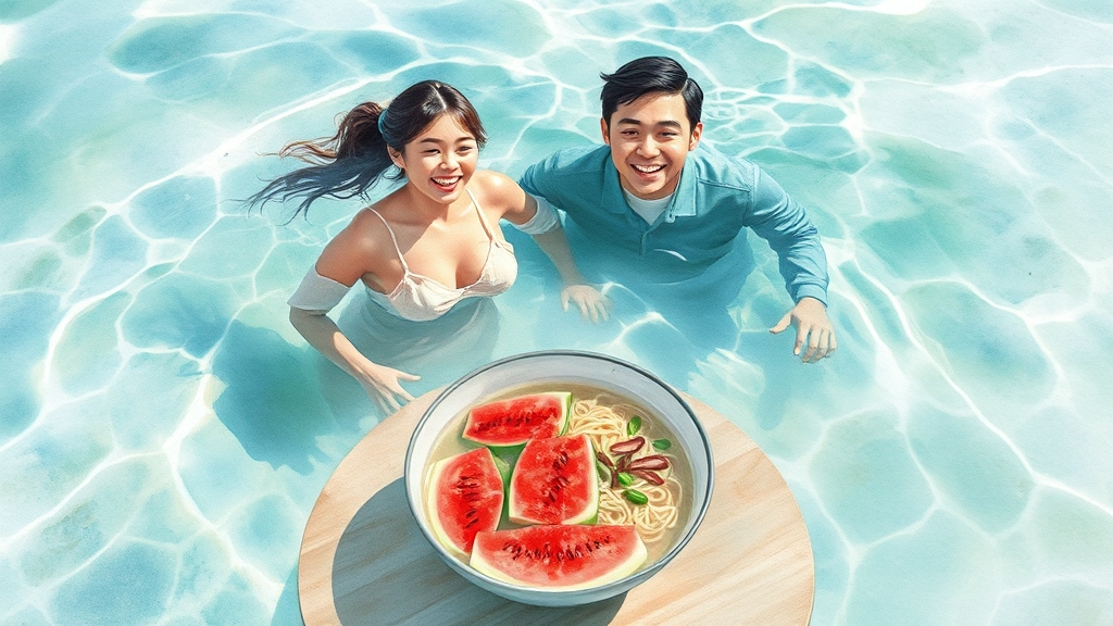 여름철 부모님 건강 관리법 (watercolor 스타일)
