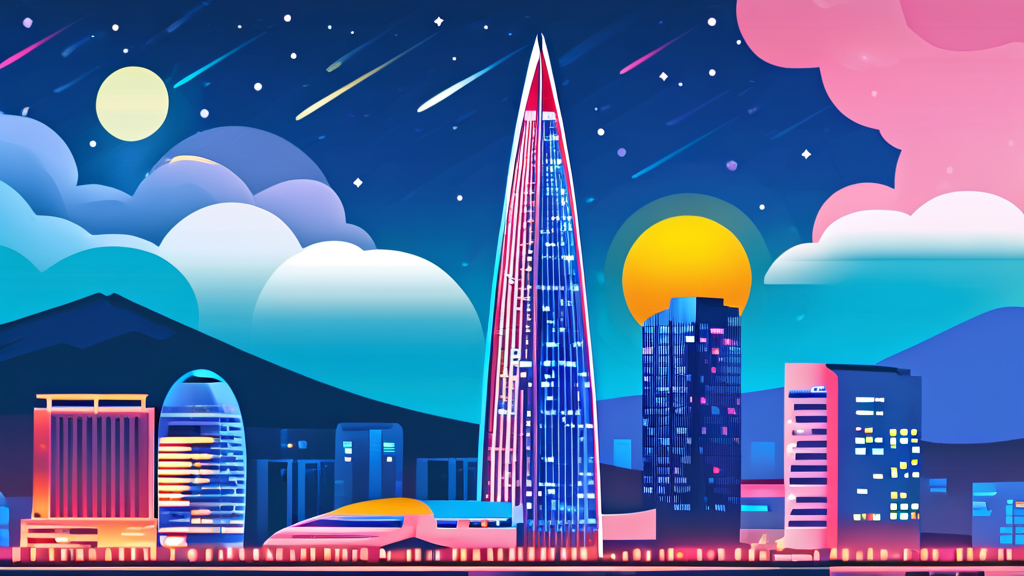 롯데타워 전망대 요금 및 할인 정보 (illustration 스타일)
