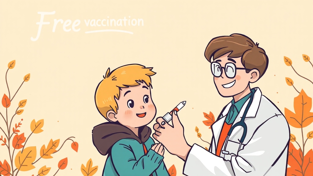 무료 접종 대상 안내 (illustration 스타일)