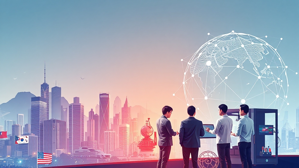 무역 환경, 어떻게 변화할까? (illustration 스타일)