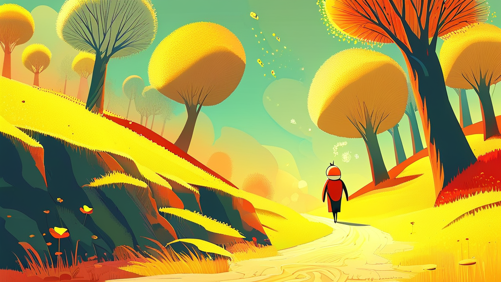 봄철 불청객, 피부 알레르기 원인과 악화 요인 (cartoon 스타일)