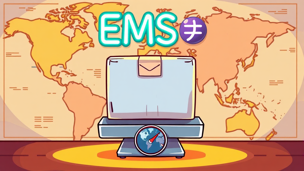 EMS 요금, 얼마나 나올까요? (cartoon 스타일)