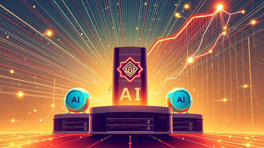 AI, 클라우드 성장: 핵심 동력 (cartoon 스타일)