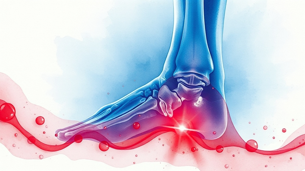 통풍 진단 방법 및 검사 과정 (watercolor 스타일)