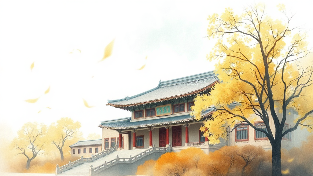 소수서원: 한국 최초의 사액서원, 그 역사와 의미 (watercolor 스타일)