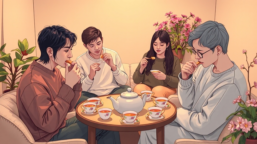 급체 예방 생활 습관 (illustration 스타일)
