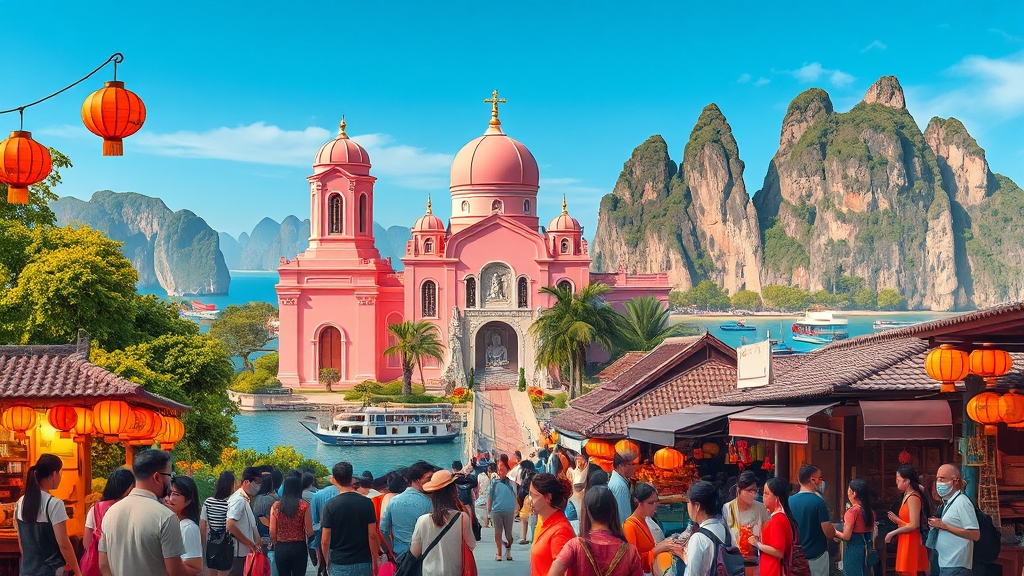 인기 여행지 추천 (realistic 스타일)