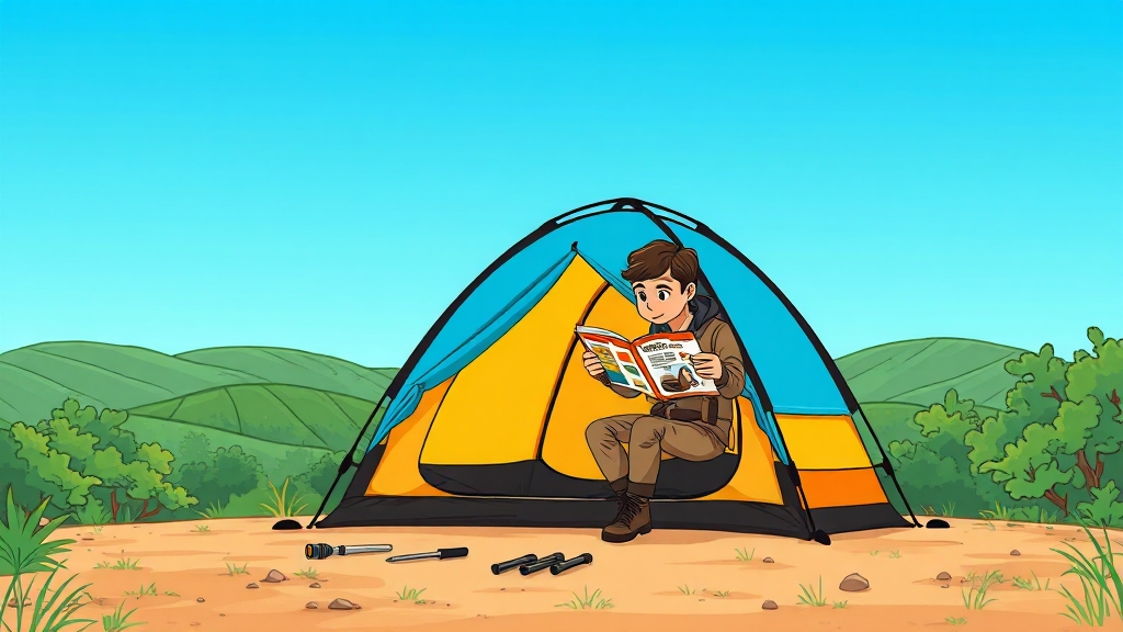 에어텐트 설치 및 관리: 안전이 최우선 (cartoon 스타일)