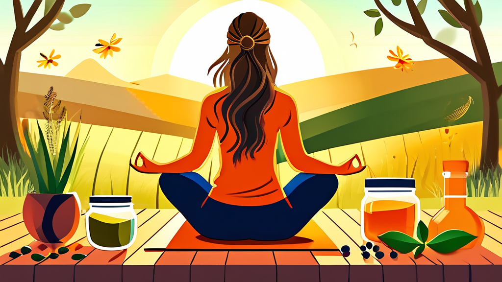 갱년기 우울증 극복: 호르몬 치료부터 자연 요법까지 (illustration 스타일)