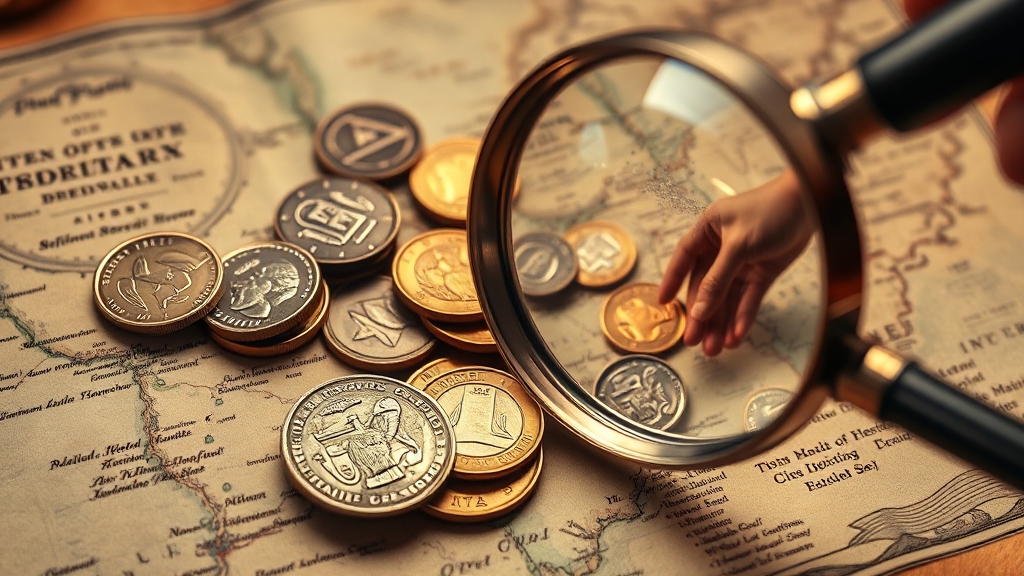 희귀 동전 거래소 및 판매 방법 (realistic 스타일)