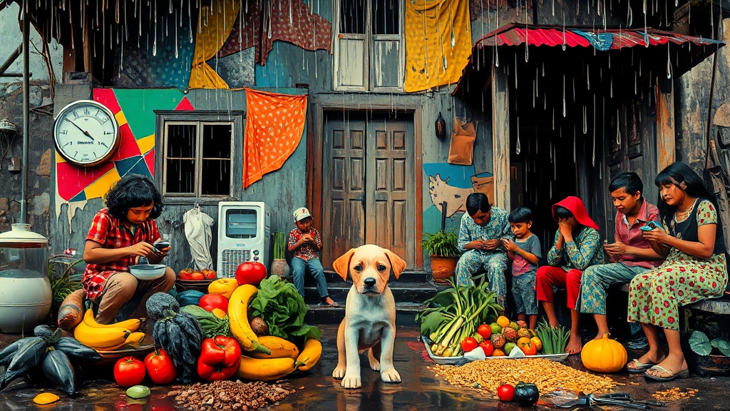 장마철 건강 관리 & 안전 수칙 (popart 스타일)