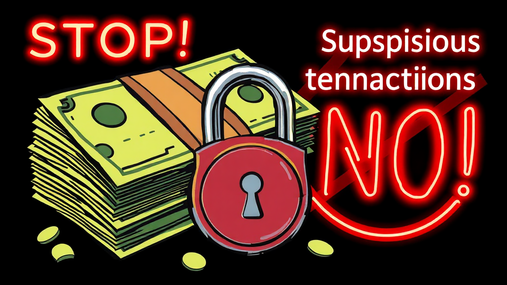 통장 묶기 사기 예방을 위한 안전 수칙 (illustration 스타일)